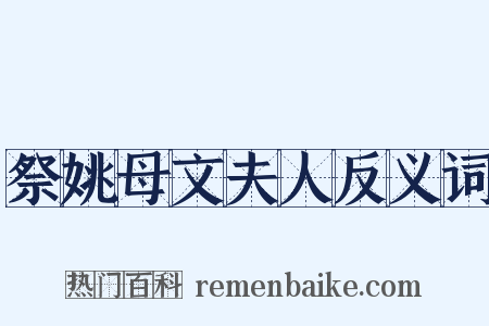 祭姚母文夫人反义词是什么意思的图片